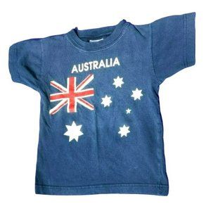 Gooses T Shirts Aust. Pty. Ltd. Kids 4 Australia Flag Tee Navy Blue 100% Cotton